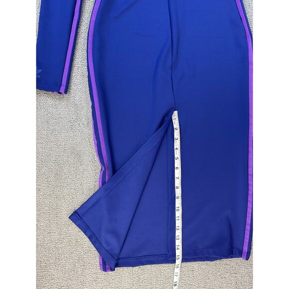 Adidas x Ivy Park Park Trails Collection Spandex Dress Long Sleeve Midi Purple M - Picture 15 of 15